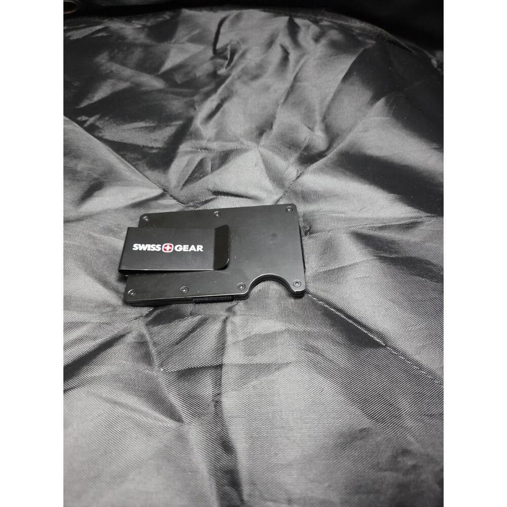 SWISSGEAR Aluminium RFID Card Holder with Money Clip Black One Size🆕A